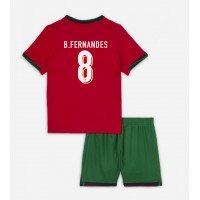 Fotbalové Dres Portugalsko Bruno Fernandes #8 Dětské Domácí ME 2024 Krátký Rukáv (+ trenýrky)